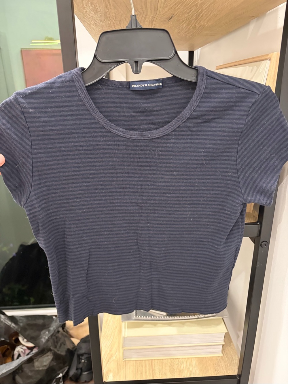 Brandy Melville Ashlyn Striped Top Blue